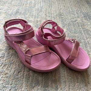 Teva x Christian Cowan Hurricane XLT2 Pink Metallic Glitter Sandals